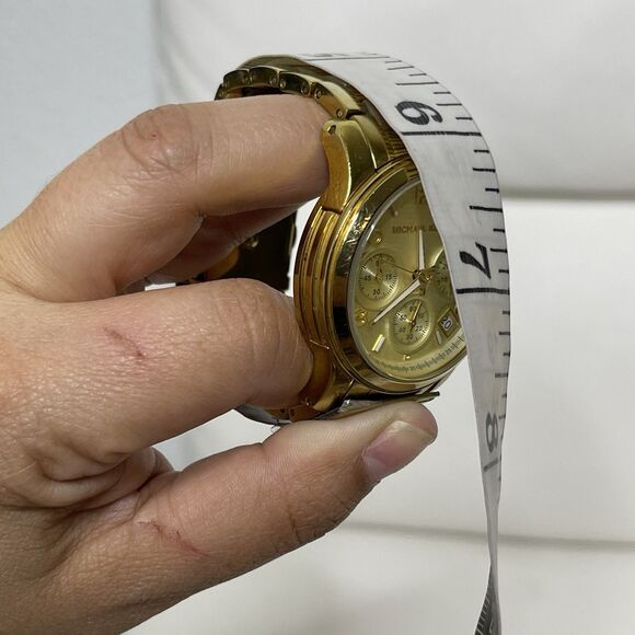 Michael Kors Watch Gold Tortoise Band Chronograph MK5660 Runway Dial Quartz WORK main image 10